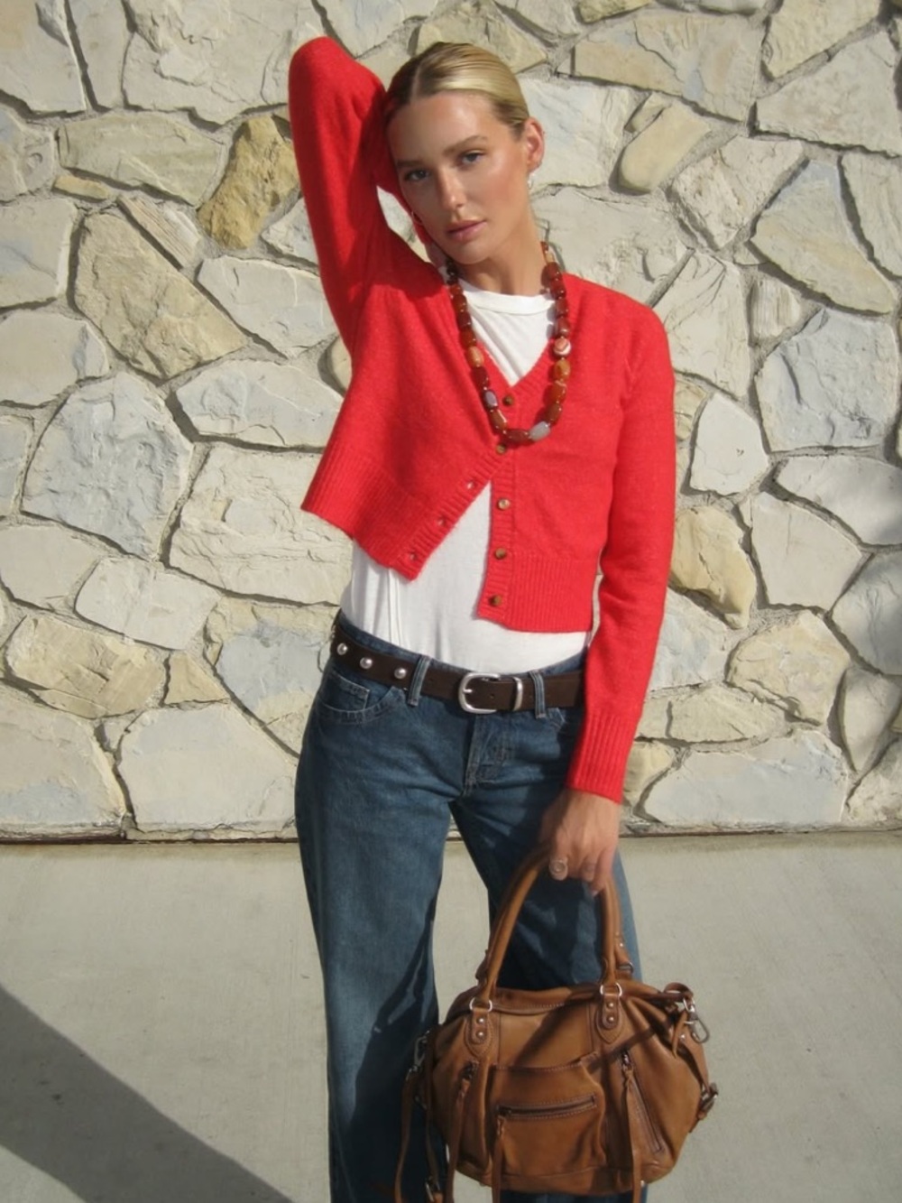Nomadic Traders Retro Crop Red Top